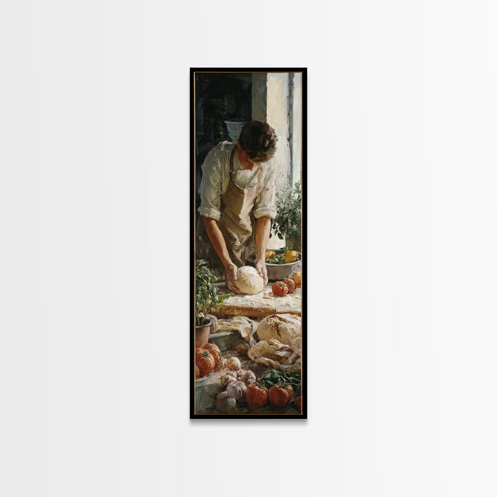 Baker Hands Shaping Dough Canvas Print, Bakery Art, Wall Decor, Bakery Decor, Fine Art, Patisserie, Kitchen Prints, Food Art, BAK-1x3-77