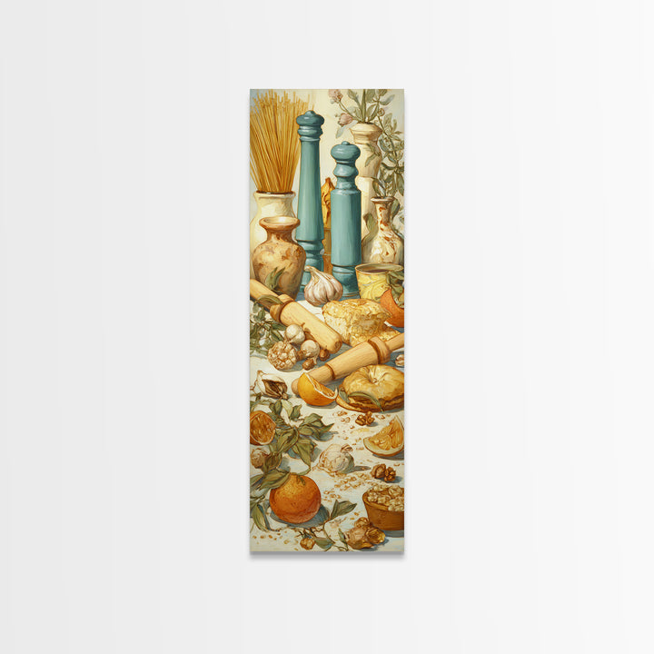 Patisserie Pattern of Rolling Pins and Pastries Canvas Print, Bakery Art, Kitchen Art Print, Bakery Decor, Fine Art, Patisserie, BAK-1x3-81
