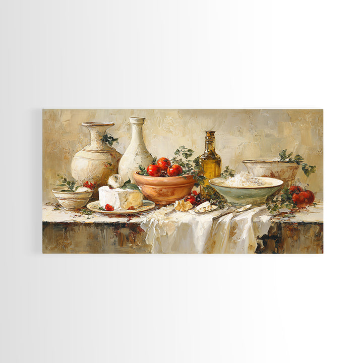 Parisian Dessert Poster Framed Canvas Print, Bakery Art, Statement Artwork, Bakery Decor, Fine Art, Patisserie, Art Print, BAK-2x1-20
