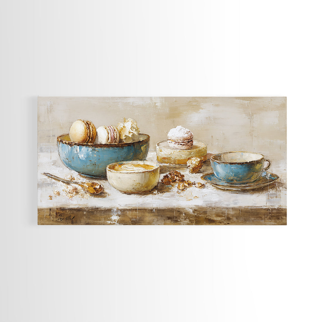 Parisian Dessert Poster Canvas Print, Bakery Art, Printable Art, Bakery Decor, Fine Art, Patisserie, Watercolor Print, BAK-2x1-68