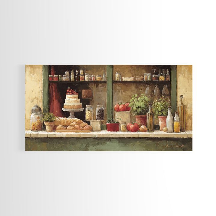 Parisian Dessert Poster Framed Canvas Print, Bakery Art, Kitchen Prints, Bakery Decor, Fine Art, Patisserie, Kids Art, BAK-2x1-92