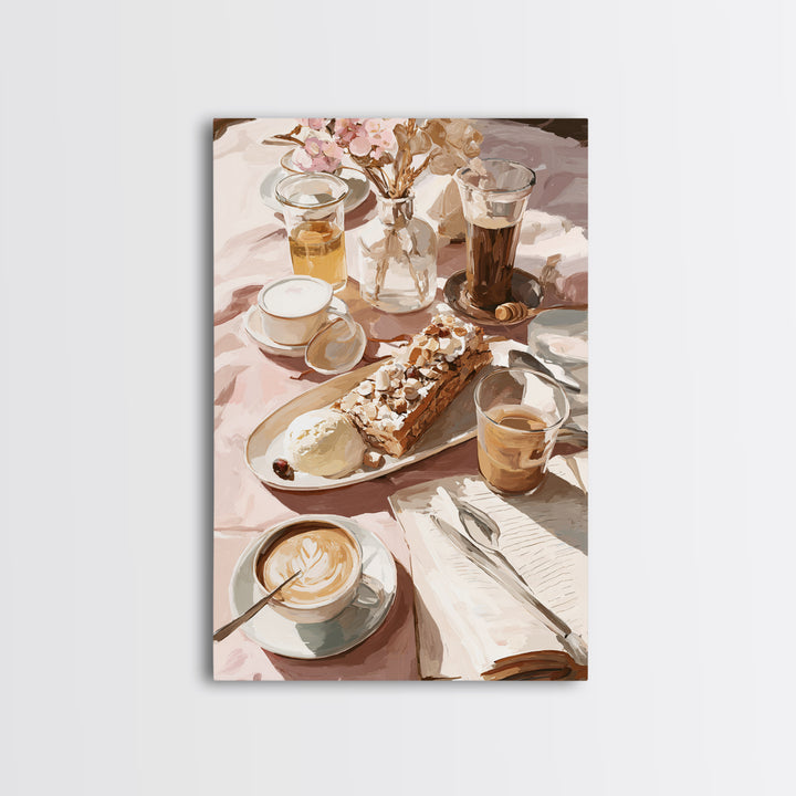Parisian Dessert Poster Canvas Print, Bakery Art, Statement Artwork, Bakery Decor, Fine Art, Patisserie, Art Print, BAK-2x3-32