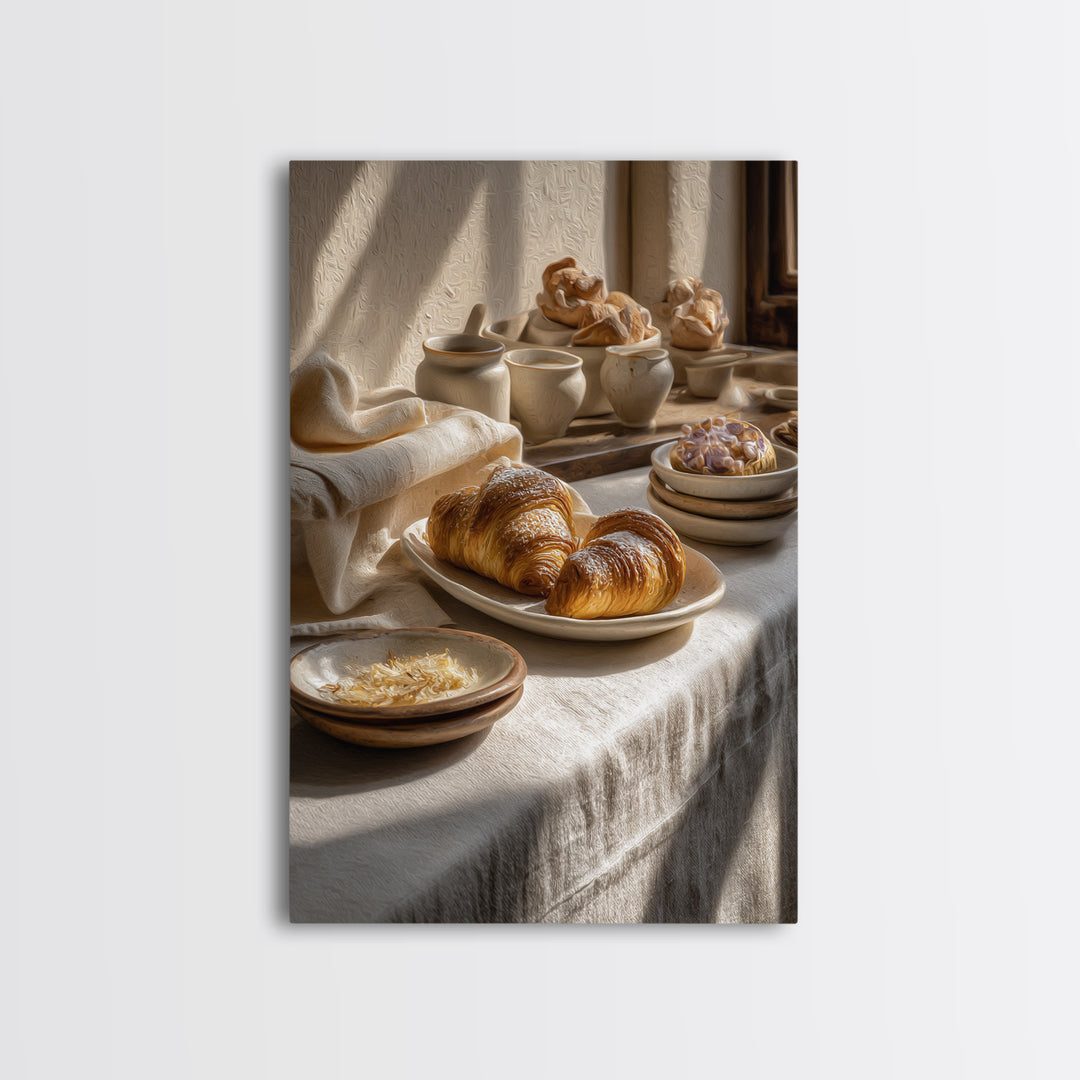 French Patisserie Window Display of Pastel Pastries Canvas Print, Bakery Art, Watercolor Painting, Bakery Decor, Patisserie, BAK-2x3-58