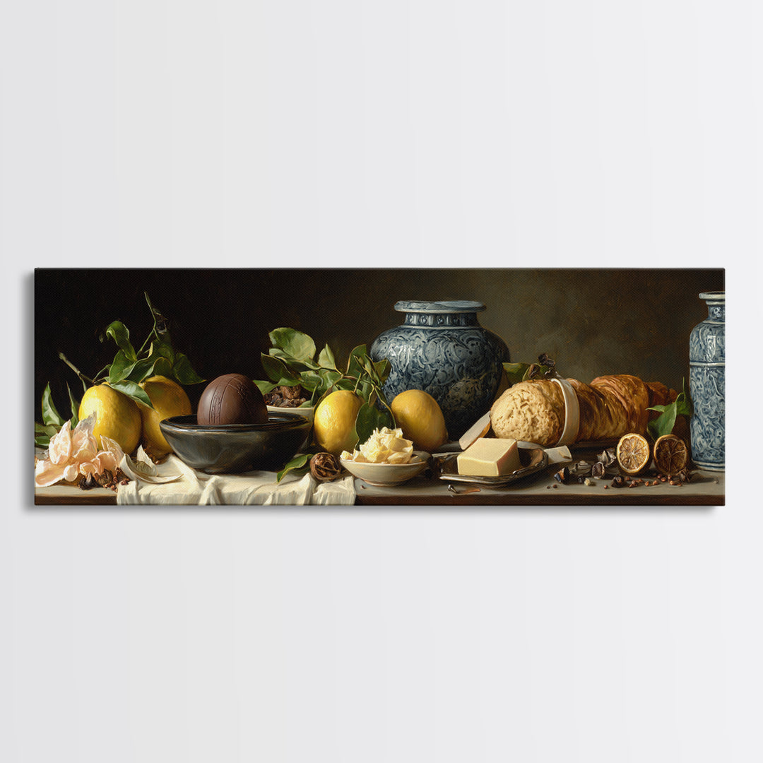 Chocolate Truffle Still Life Framed Canvas Print, Bakery Art, Art Print, Bakery Decor, Fine Art, Patisserie, Kitchen Print, BAK-3x1-59