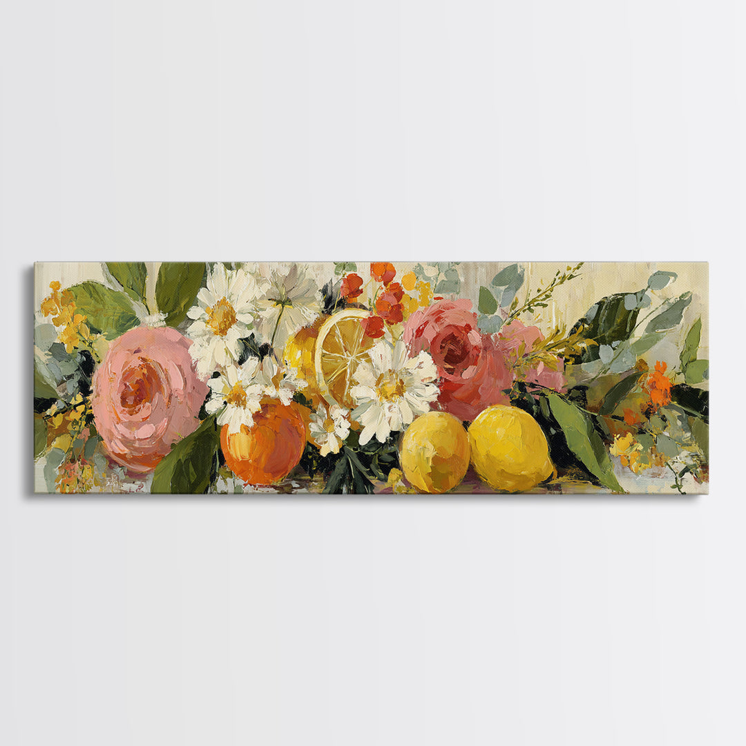 Cupcake Bouquet Painted Canvas Print, Bakery Art, Kitchen Wall Art, Bakery Decor, Oil Painting, Patisserie, Bakery Sign, BAK-3x1-95
