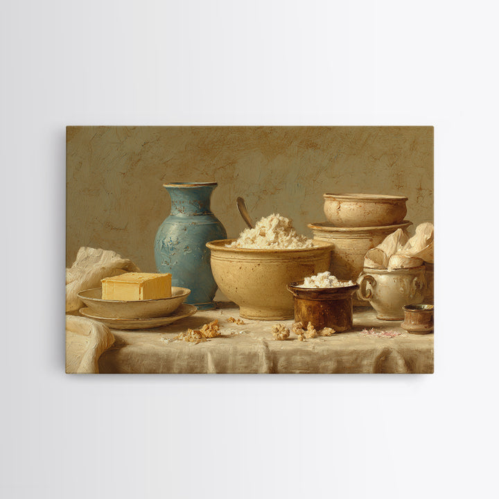 Parisian Dessert Poster Framed Canvas Print, Bakery Art, Wall Art, Bakery Decor, Fine Art, Patisserie, Kitchen Wall Decor, BAK-3x2-100