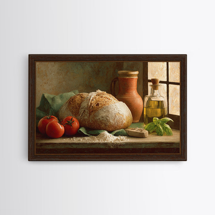 Rustic Loaf of Bread Canvas Print, Bakery Art, Room Decor, Bakery Decor, Fine Art, Patisserie, Digital Print, Printable Art, BAK-3x2-56