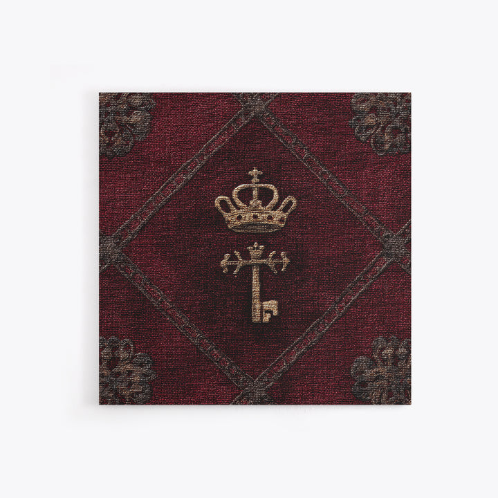 Dark Red Velvet Canvas Print, Baroque Art, Printable Wall Art, Living Room Decor, Fine Art, Ornate, Minimalist Wall Art, BAO-1x1-23