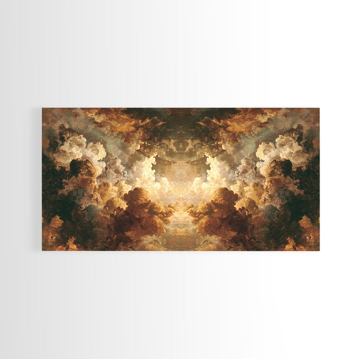 Angelic Hand Reaching Through Clouds Canvas Print, Baroque Art, Gallery Decor, Living Room Decor, Ornate, Minimalist Decor, BAO-2x1-41