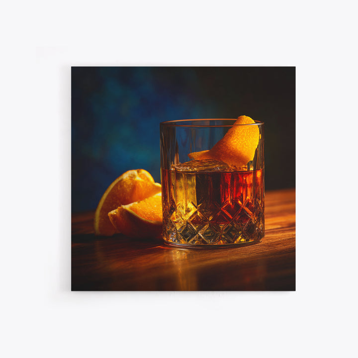 Old Fashioned Cocktail Canvas Print, Bar Art, Room Decor, Bar Decor, Fine Art, Kitchen Decor, Bar Cart, Kitchen Wall Art, BAR-1x1-49
