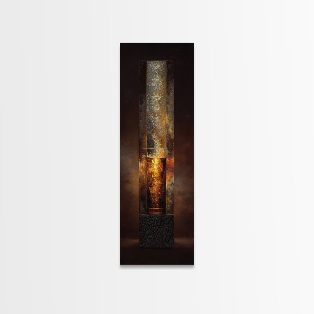 Midnight Manhattan Cocktail Framed Canvas Print, Bar Art, Kitchen Wall Decor, Bar Decor, Fine Art, Bar Cart Art, BAR-1x3-84