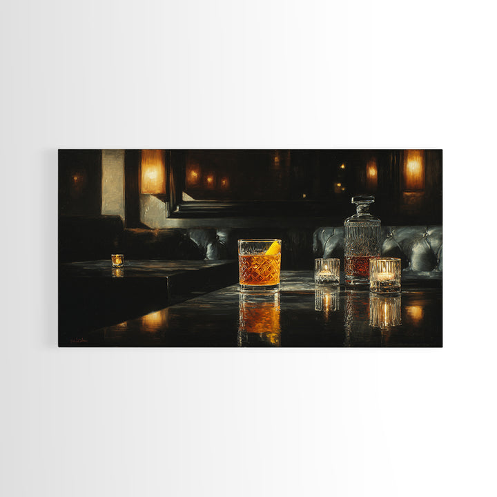 Cocktail Recipe Diagram Styled as Elegant Art Framed Canvas Print, Bar Art, Fine Art Print, Bar Decor, Fine Art, BAR-2x1-16