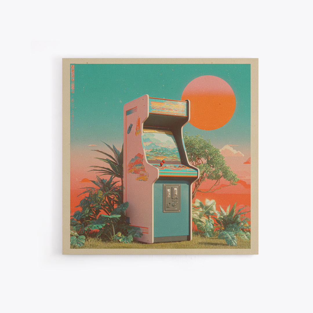 Retro Arcade Cabinet Graphic Canvas Print, Basement Art, Modern Decor, Living Room Decor, Fine Art, Retreat, Home Decor, BAS-1x1-25