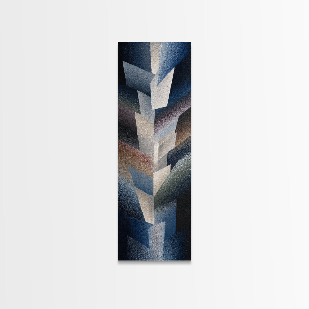 Abstract Soundwave Art Framed Canvas Print, Basement Art, Trendy Wall Art, Living Room Decor, Retreat, Original Art Prints, BAS-1x3-80