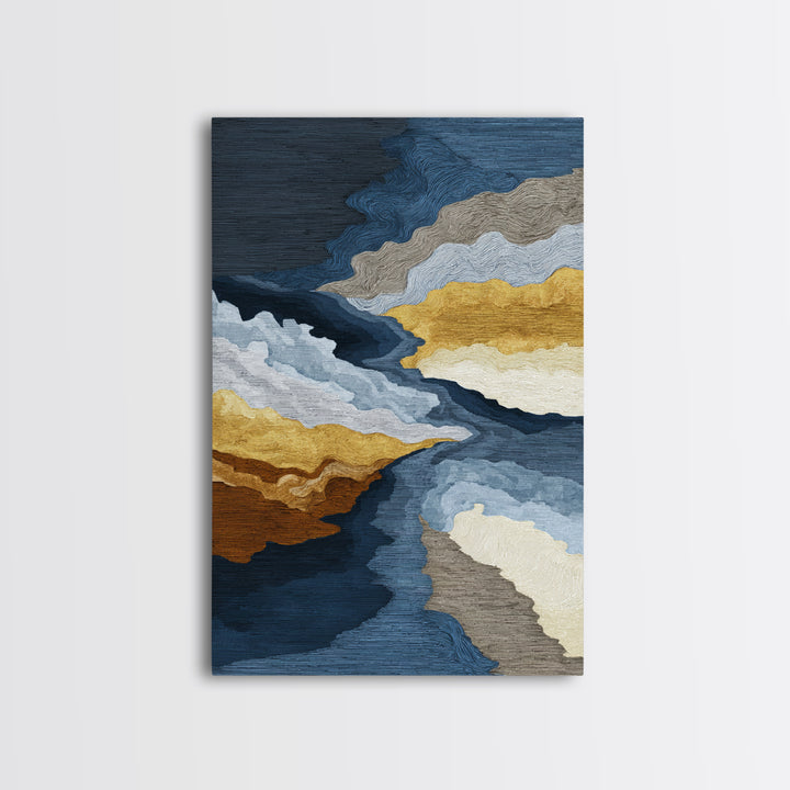 Abstract Soundwave Art Framed Canvas Print, Basement Art, Bar Decor, Living Room Decor, Abstract Art, Retreat, Game Room Decor, BAS-2x3-76