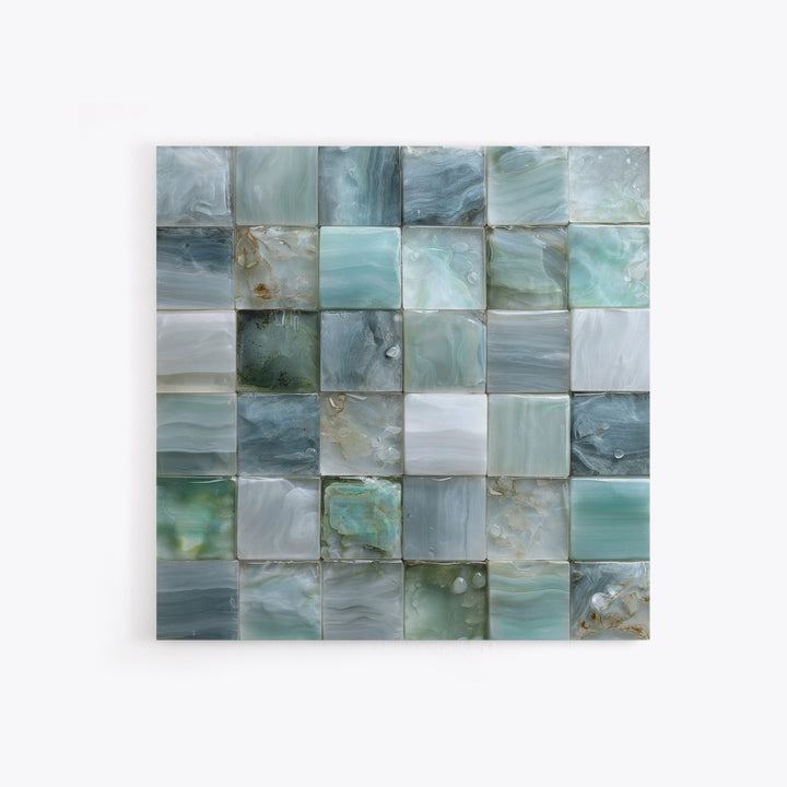 Soft Cloud and Rain Composition Framed Canvas Print, Bathroom Art, Bathroom Wall Decor, Bathroom Decor, Oil Painting, Spa, BAT-1x1-43