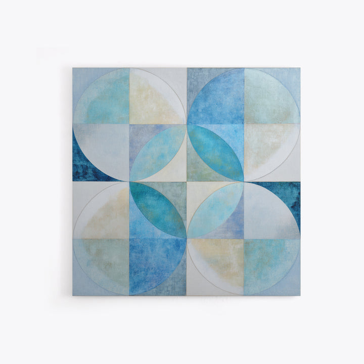 Clean Geometric Forms Canvas Print, Bathroom Art, Bathroom Wallpaper, Bathroom Decor, Abstract Art, Spa, Luxury Decor, BAT-1x1-45