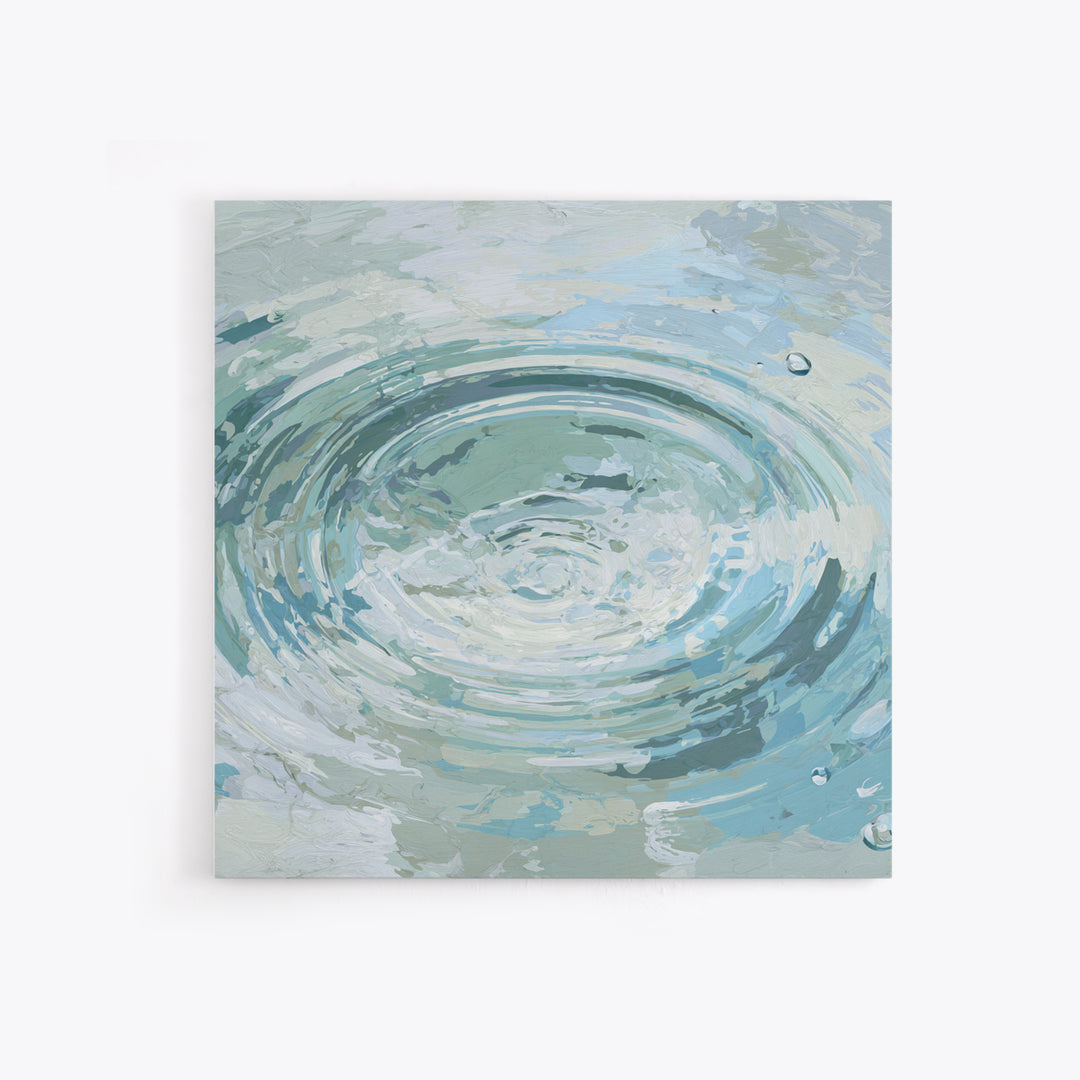 Abstract Water Ripples Framed Canvas Print, Bathroom Art, Halloween Art, Bathroom Decor, Abstract Art, Spa, Textured Painting, BAT-1x1-53