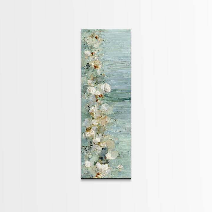 Oyster Shell Study Canvas Print, Bathroom Art, Digital Print, Bathroom Decor, Fine Art, Spa, Funny Bathroom Art, Halloween Art, BAT-1x3-10