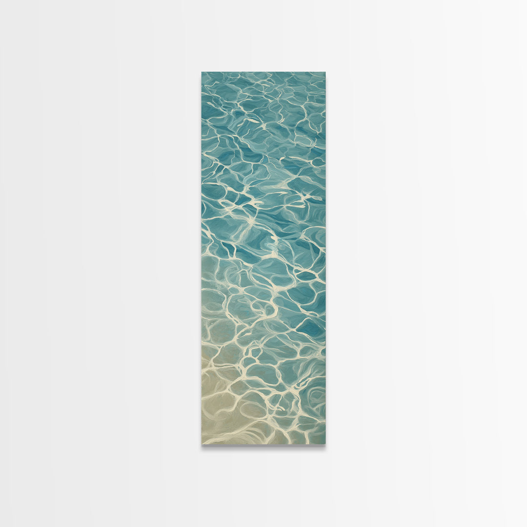 Abstract Water Ripples Canvas Print, Bathroom Art, Modern Decor, Bathroom Decor, Fine Art, Spa, Home Decor, Poster, Digital Art, BAT-1x3-17