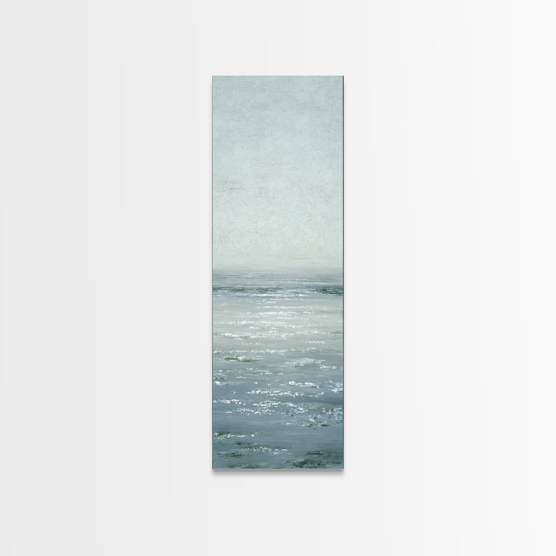 Misty Lake Scene Framed Canvas Print, Bathroom Art, Bathroom Print, Bathroom Decor, Fine Art, Spa, Minimalist Decor, BAT-1x3-45