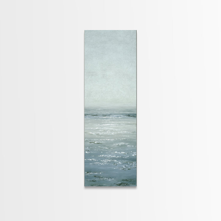 Misty Lake Scene Framed Canvas Print, Bathroom Art, Bathroom Print, Bathroom Decor, Fine Art, Spa, Minimalist Decor, BAT-1x3-45