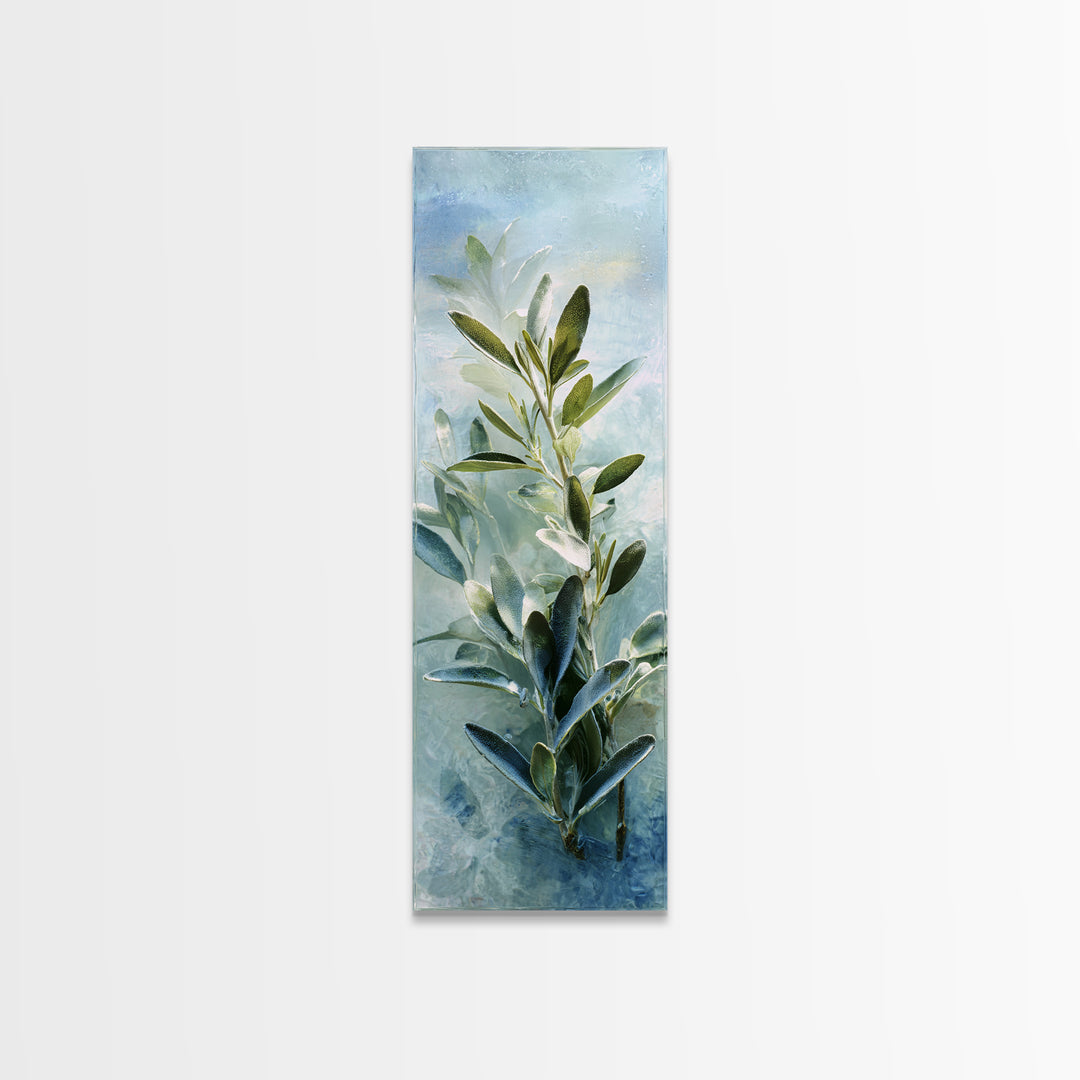 Botanical Bath Herb Arrangement Canvas Print, Bathroom Art, Wall Decor, Bathroom Decor, Fine Art, Spa, Contemporary Art, BAT-1x3-77