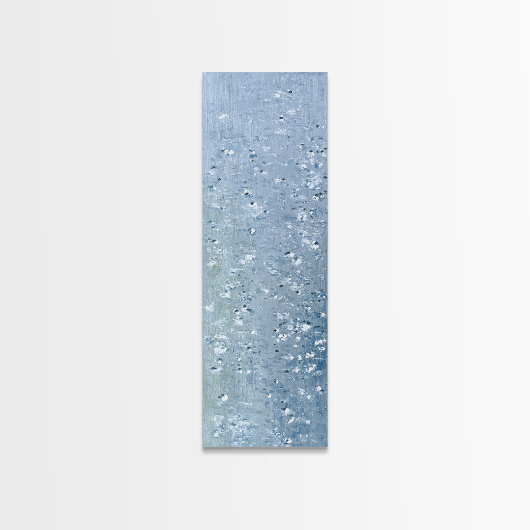 Soft Cloud and Rain Composition Framed Canvas Print, Bathroom Art, Digital Wall Art, Bathroom Decor, Spa, Unique Wall Art, BAT-1x3-79