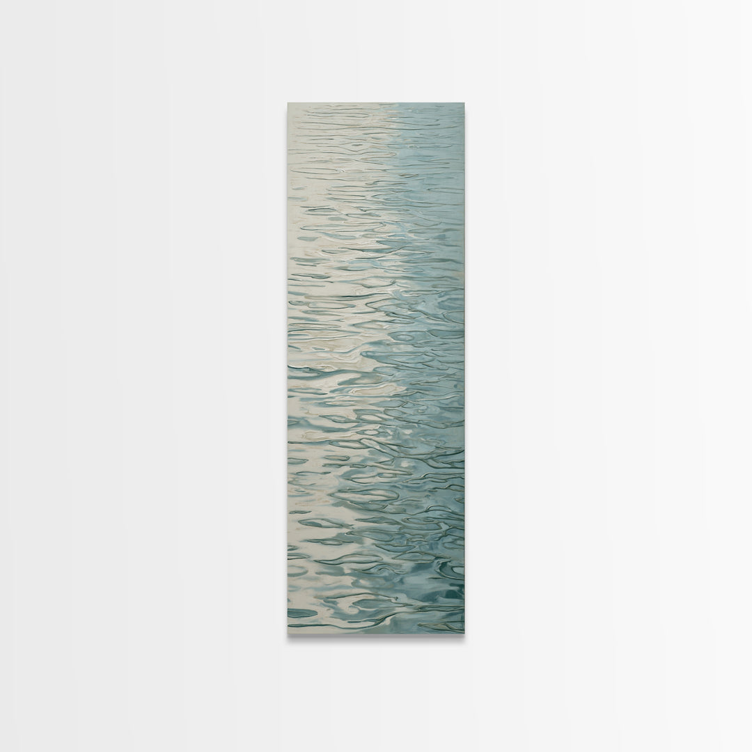 Abstract Water Ripples Canvas Print, Bathroom Art, Dog Portrait, Bathroom Decor, Abstract Art, Spa, Minimalist Wall Art, BAT-1x3-89