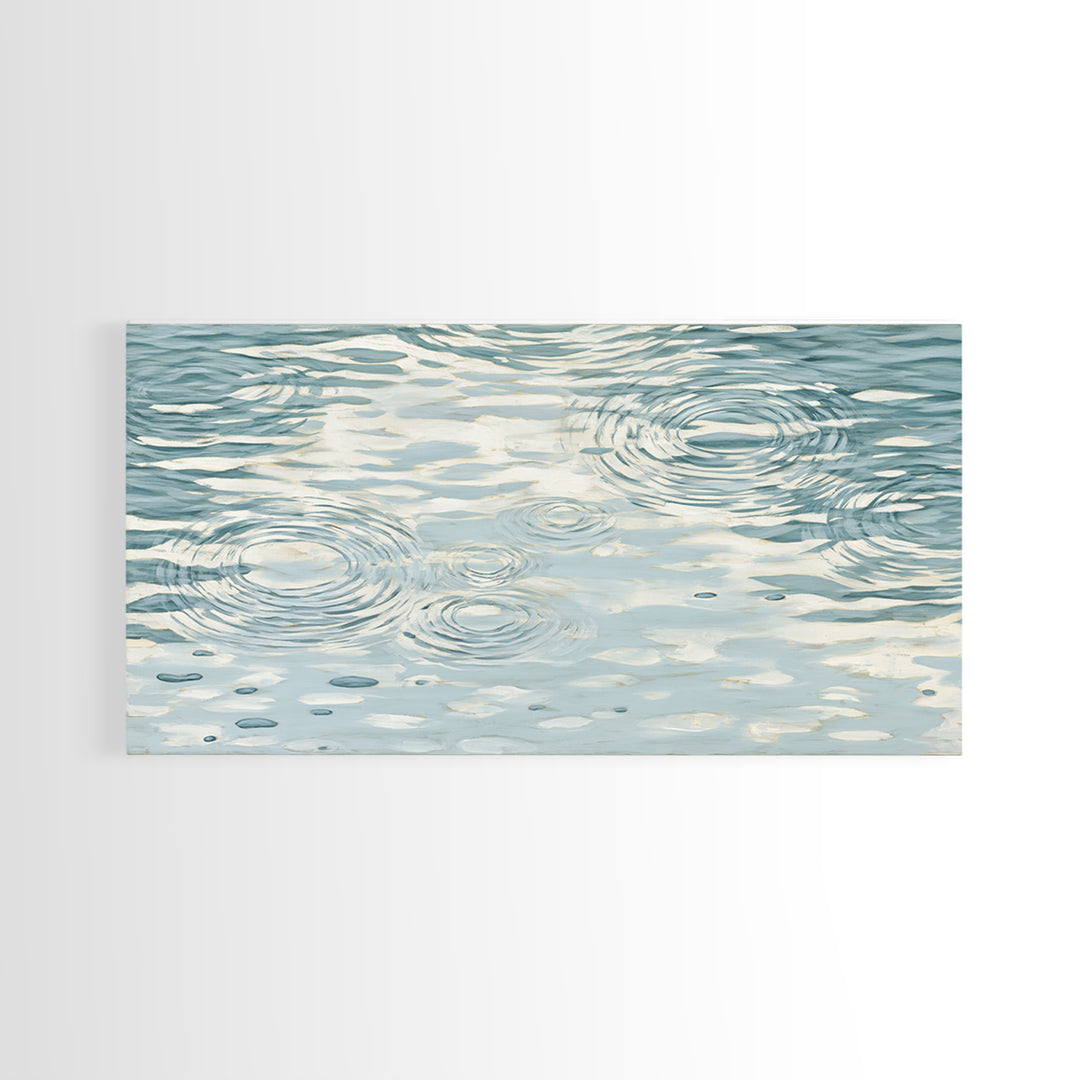 Abstract Water Ripples Framed Canvas Print, Bathroom Art, Art Print, Bathroom Decor, Fine Art, Spa, Custom Pet Portrait, BAT-2x1-1