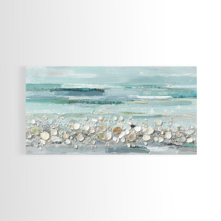 Oyster Shell Study Framed Canvas Print, Bathroom Art, Gallery Decor, Bathroom Decor, Fine Art, Spa, Minimalist Decor, BAT-2x1-18