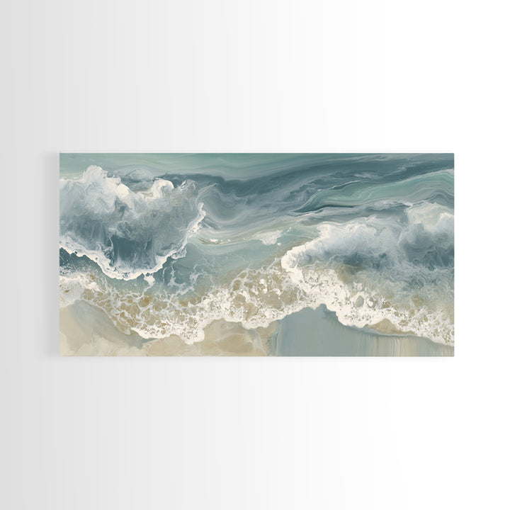 Soft Cloud and Rain Composition Canvas Print, Bathroom Art, Dog Portrait, Bathroom Decor, Fine Art, Spa, Minimalist Wall Art, BAT-2x1-63