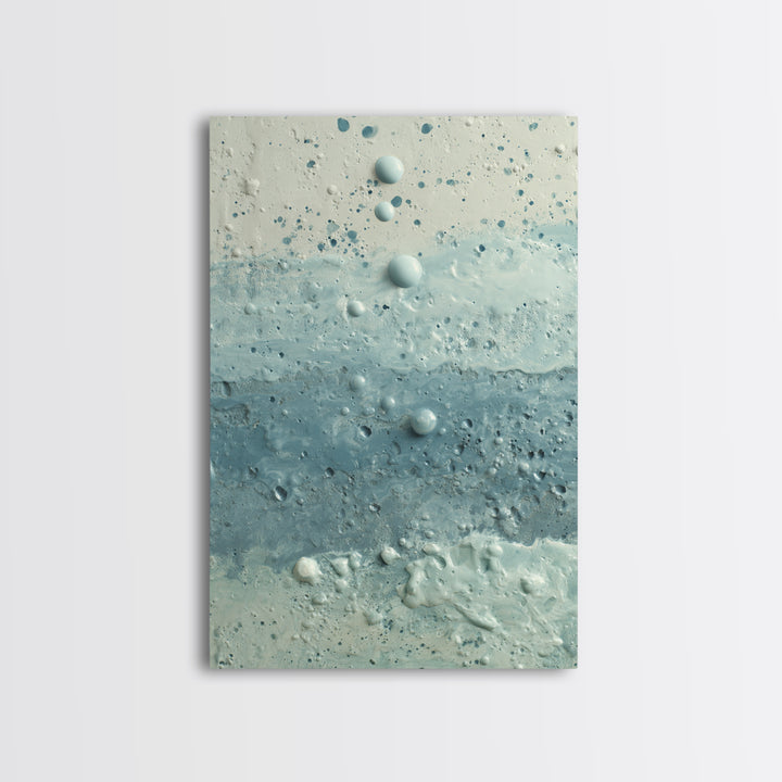 Soft Cloud and Rain Composition Framed Canvas Print, Bathroom Art, Room Decor, Bathroom Decor, Spa, Custom Pet Portrait, BAT-2x3-75
