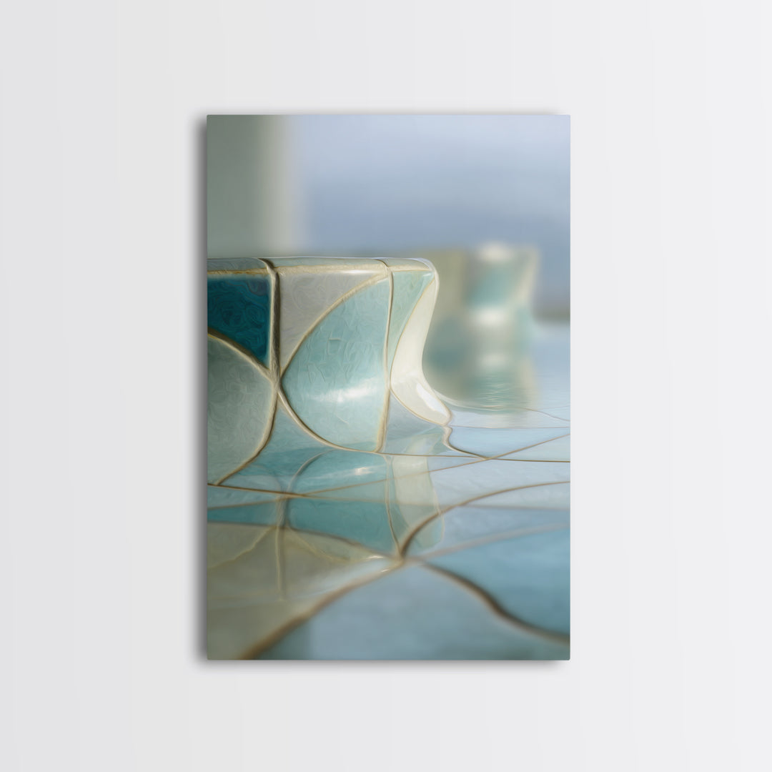 Clean Geometric Forms Canvas Print, Bathroom Art, Printable Wall Art, Bathroom Decor, Abstract Art, Spa, Bathroom Wall Decor, BAT-2x3-77