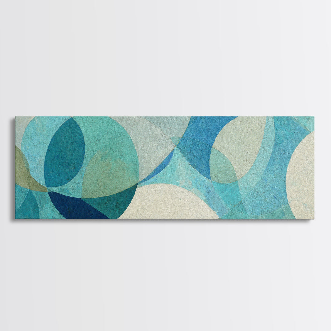 Clean Geometric Forms Framed Canvas Print, Bathroom Art, Bathroom Decor, Abstract Art, Spa, Bathroom Accessories, Modern Art, BAT-3x1-37