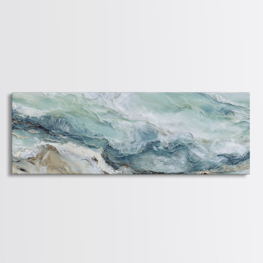 Abstract Marble Texture Canvas Print, Bathroom Art, Bathroom Accessories, Bathroom Decor, Abstract Art, Spa, Fine Art Print, BAT-3x1-8