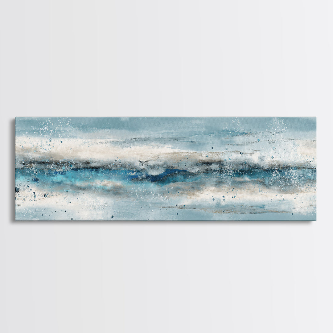 Abstract Water Ripples Canvas Print, Bathroom Art, Modern Art, Bathroom Decor, Fine Art, Spa, Statement Artwork, Boho Decor, BAT-3x1-93