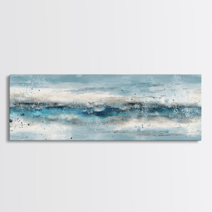 Abstract Water Ripples Canvas Print, Bathroom Art, Modern Art, Bathroom Decor, Fine Art, Spa, Statement Artwork, Boho Decor, BAT-3x1-93