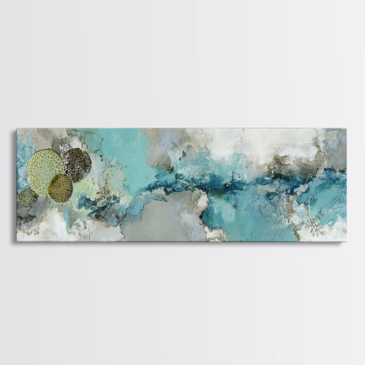 Lemon and Botanical Still Life Canvas Print, Bathroom Art, Framed Wall Art, Bathroom Decor, Watercolor Art, Spa, BAT-3x1-94