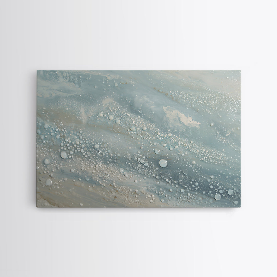 Soft Cloud and Rain Composition Framed Canvas Print, Bathroom Art, Digital Wall Art, Bathroom Decor, Spa, Unique Wall Art, BAT-3x2-23