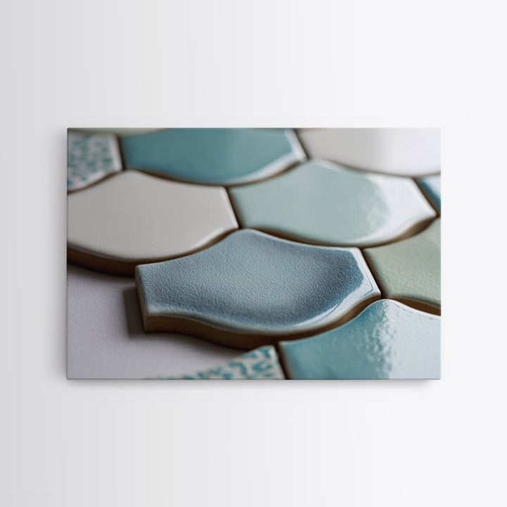 Clean Geometric Forms Framed Canvas Print, Bathroom Art, Wall Hanging, Bathroom Decor, Spa, Modern Art, Bathroom Art Decor, BAT-3x2-25