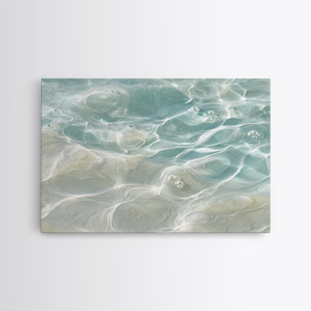 Abstract Water Ripples Canvas Print, Bathroom Art, Dog Portrait, Bathroom Decor, Abstract Art, Spa, Minimalist Wall Art, BAT-3x2-33