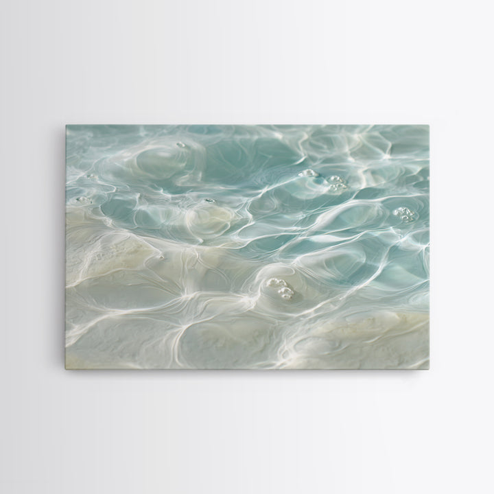 Abstract Water Ripples Canvas Print, Bathroom Art, Dog Portrait, Bathroom Decor, Abstract Art, Spa, Minimalist Wall Art, BAT-3x2-33
