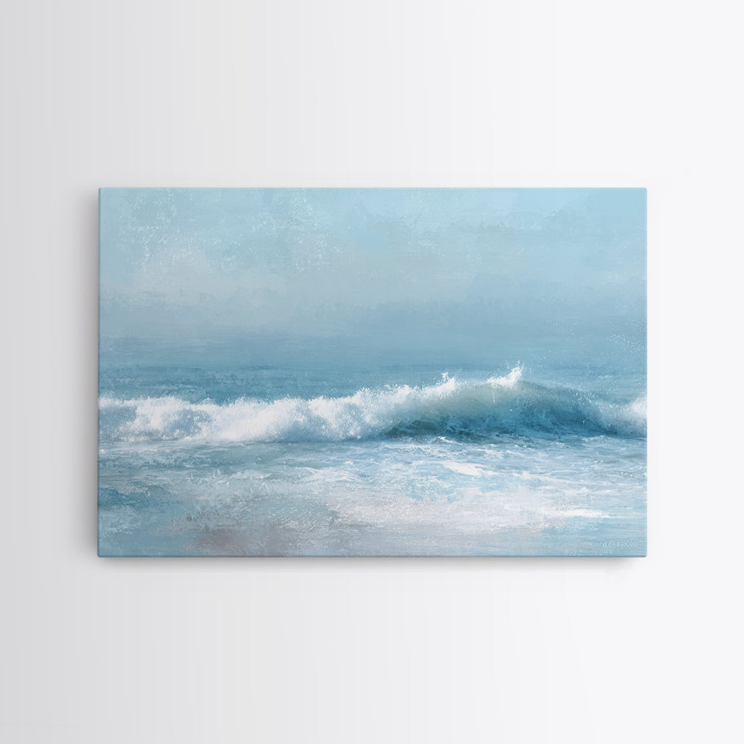 Calming Blue Ocean Wave Study Canvas Print, Bathroom Art, Bathroom Wall Decor, Bathroom Decor, Fine Art, Spa, Bathroom Print, BAT-3x2-53