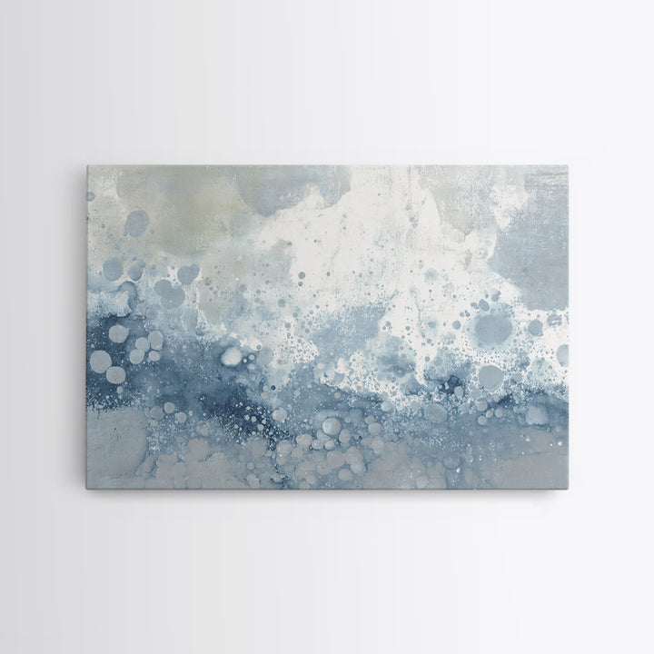 Soft Cloud and Rain Composition Framed Canvas Print, Bathroom Art, Bathroom Decor, Watercolor Art, Spa, Modern Wall Art, BAT-3x2-71