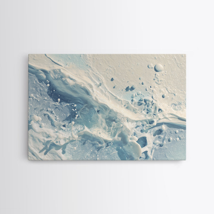 Abstract Water Ripples Framed Canvas Print, Bathroom Art, Unique Wall Art, Bathroom Decor, Abstract Art, Spa, Gallery Decor, BAT-3x2-81