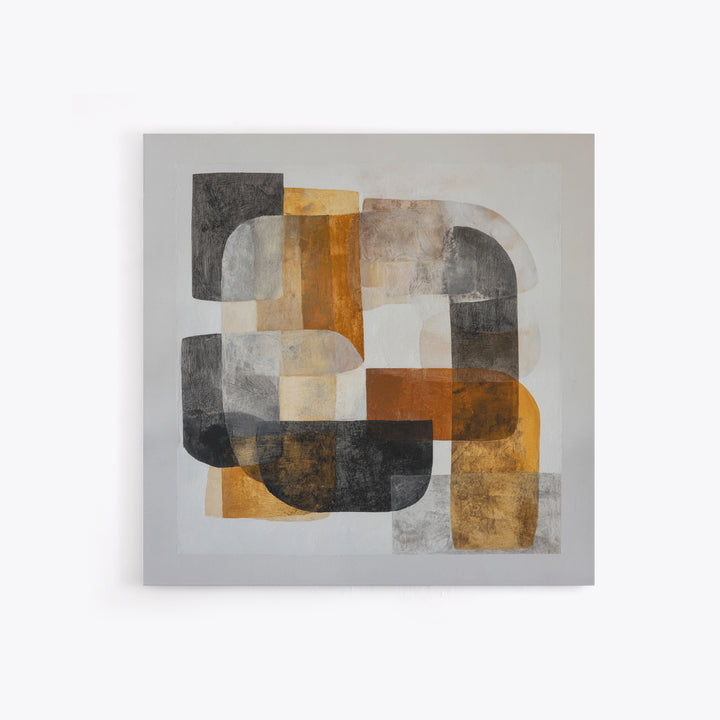Abstract Charcoal Gestures on White Paper Canvas Print, Black and White Art, Photo Prints, Living Room Decor, Monochrome, BAW-1x1-100