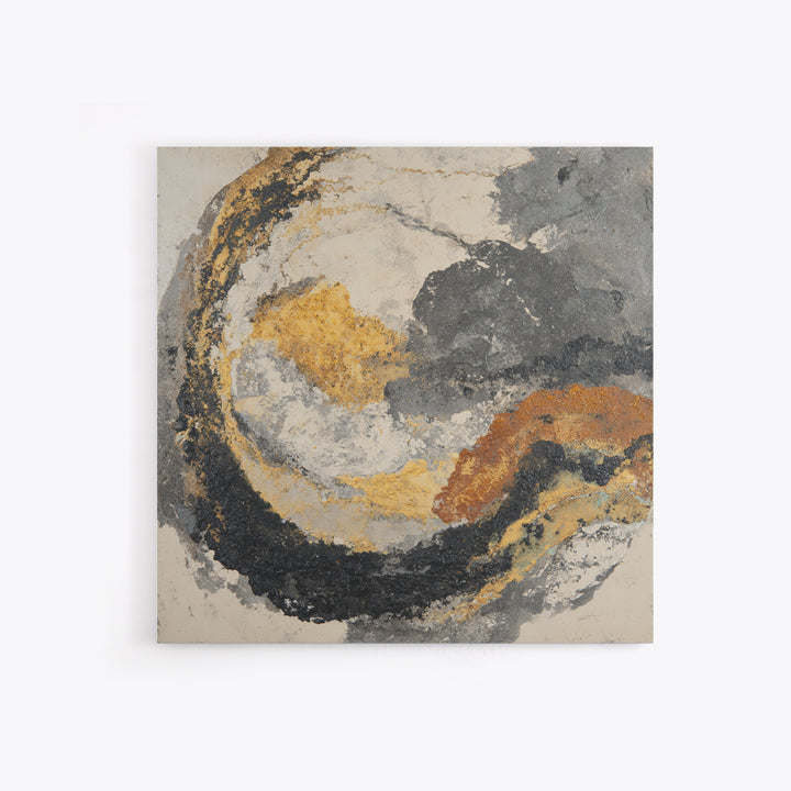 Abstract Marble Texture Canvas Print, Black and White Art, Original Art, Living Room Decor, Abstract Art, Monochrome, BAW-1x1-15