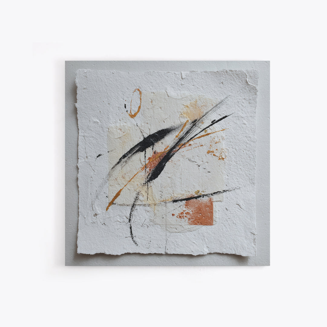 Abstract Charcoal Gestures on White Paper Framed Canvas Print, Black and White Art, Art Prints, Living Room Decor, Monochrome, BAW-1x1-28