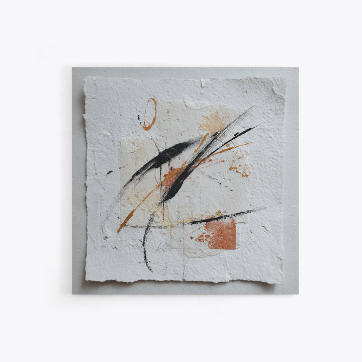 Abstract Charcoal Gestures on White Paper Framed Canvas Print, Black and White Art, Art Prints, Living Room Decor, Monochrome, BAW-1x1-28
